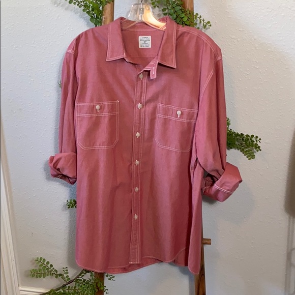 J.Crew Shirt Red Chambray NWOT - Picture 8 of 8